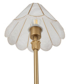 Cozylumi™ Capiz Scalloped Glass Table Lamp, Gold Finish, 19"H