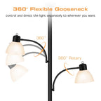 Cozylumi™ Floor Lamps for Living Room, Floor Lamp with 8W Adjustable Reading Lights