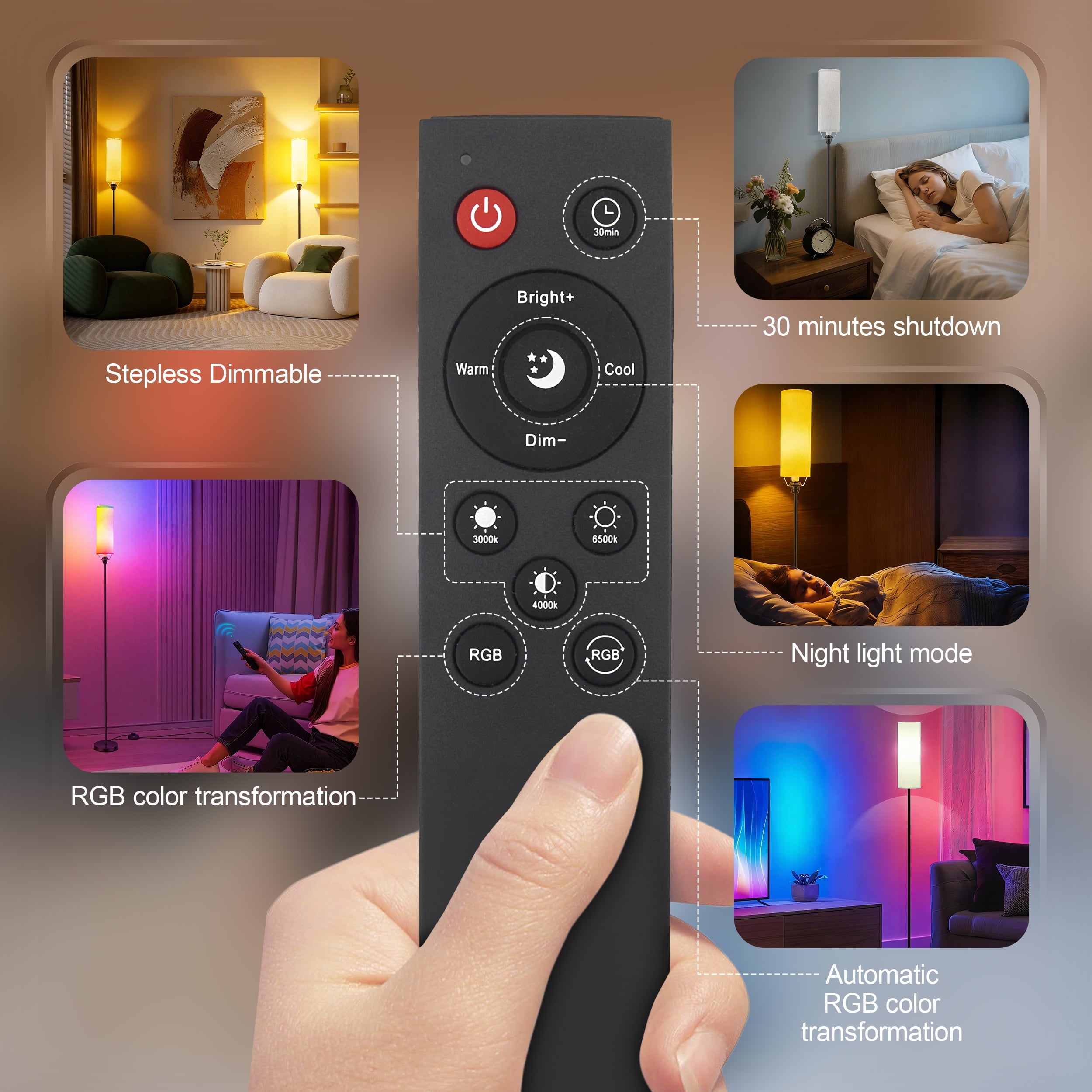 Cozylumi™ RELOIVE LED Floor Lamp,68.1 Dimmable Standing Tall Lamp with APP Control &