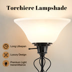 Cozylumi™ Floor Lamp for Living Room,70in Black Standing Lamps with Sturdy Metal Base