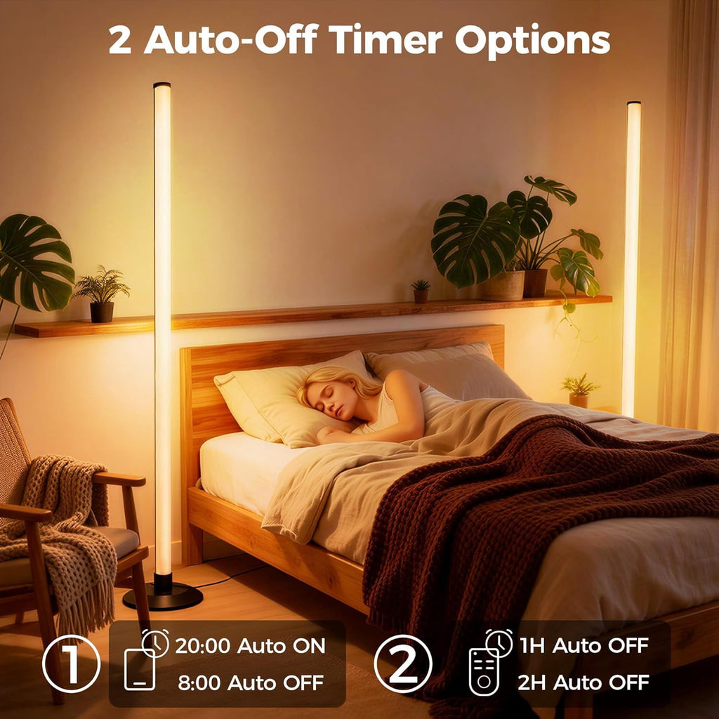 Cozylumi™ LED Floor Lamp, RGB Corner Floor Lamp Support Music Sync, Remote & App