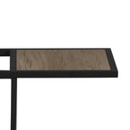 Cozylumi™ 54" Matte Black Metal Floor Lamp with Faux Wood Table and Magazine Rack