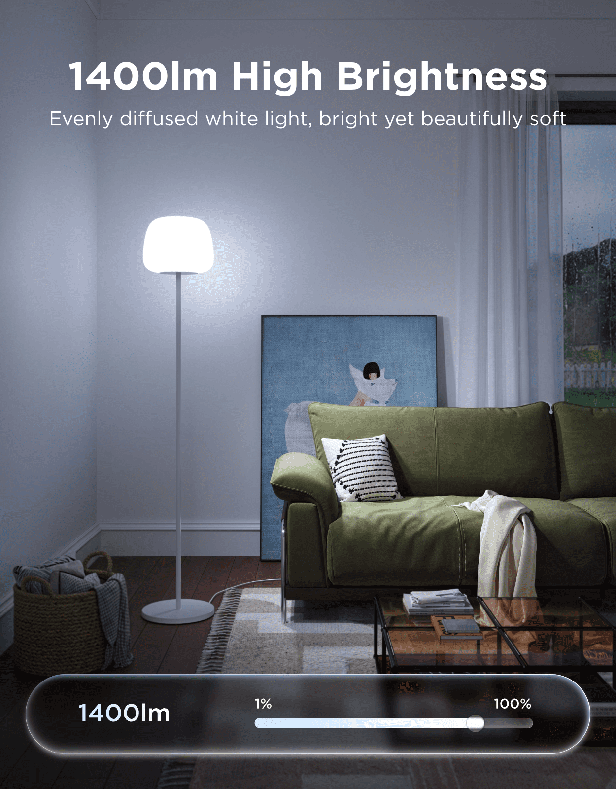Cozylumi™ Govee Lantern Floor Lamp, Halo Gradient RGBIC Smart Corner Lamp with