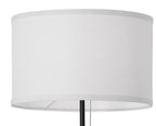 Cozylumi™ 58 in Black Metal Tripod Floor Lamp with White Drum Shade