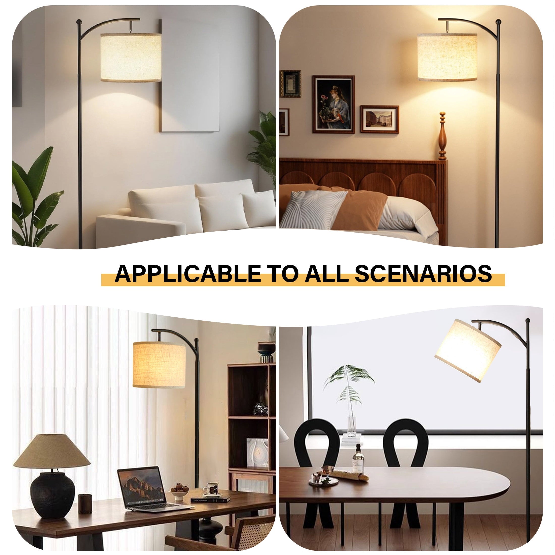 Cozylumi™ Floor Lamp for Living Room, Arc Standing Lamp with Remote Control, Dimmable