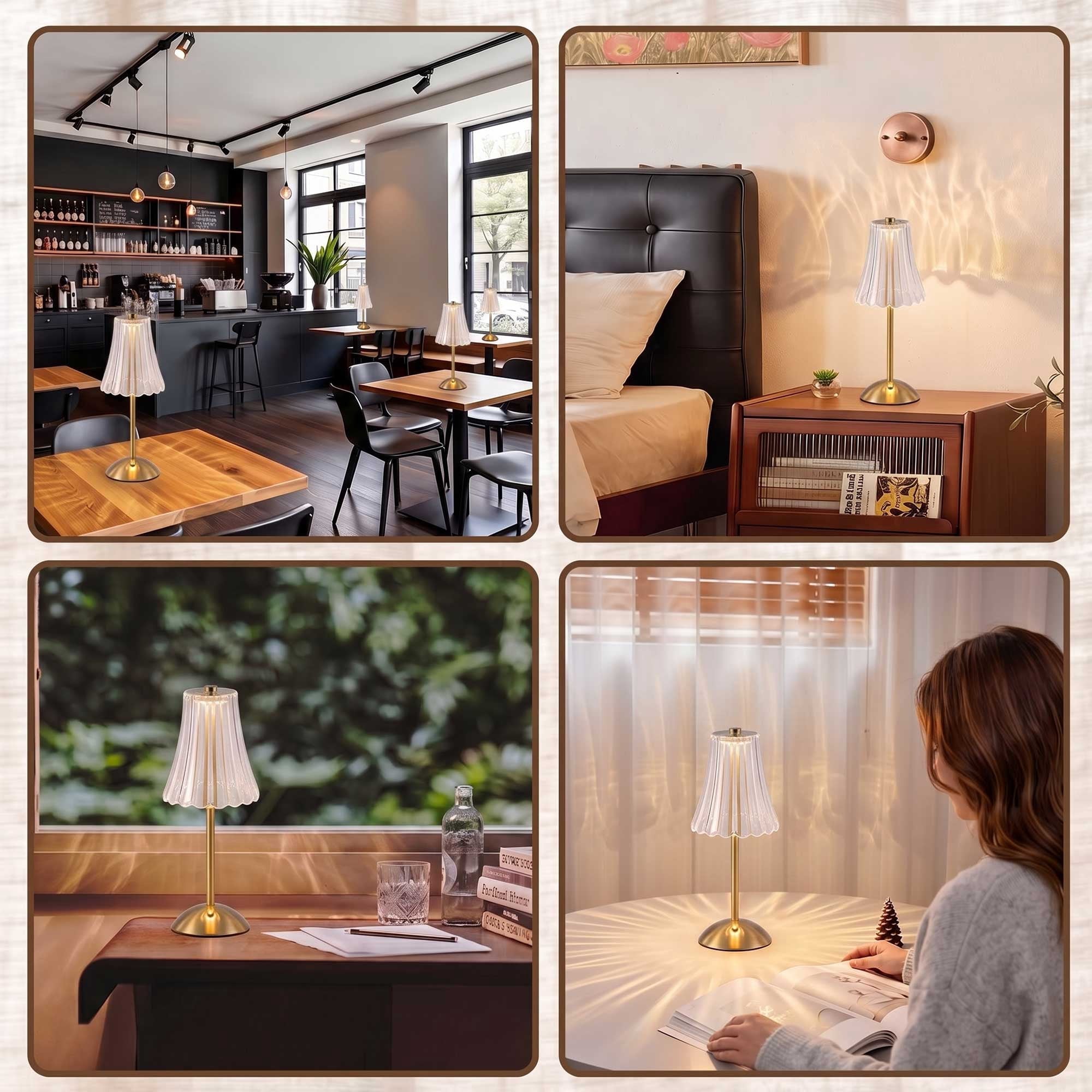 Cozylumi™ Cordless Table Lamp, 3 Color Temperatures & Stepless Dimming, Table Lamp with