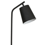 Cozylumi™ 65" Modern Adjustable Head Matte Black Floor Lamp with Black Conical