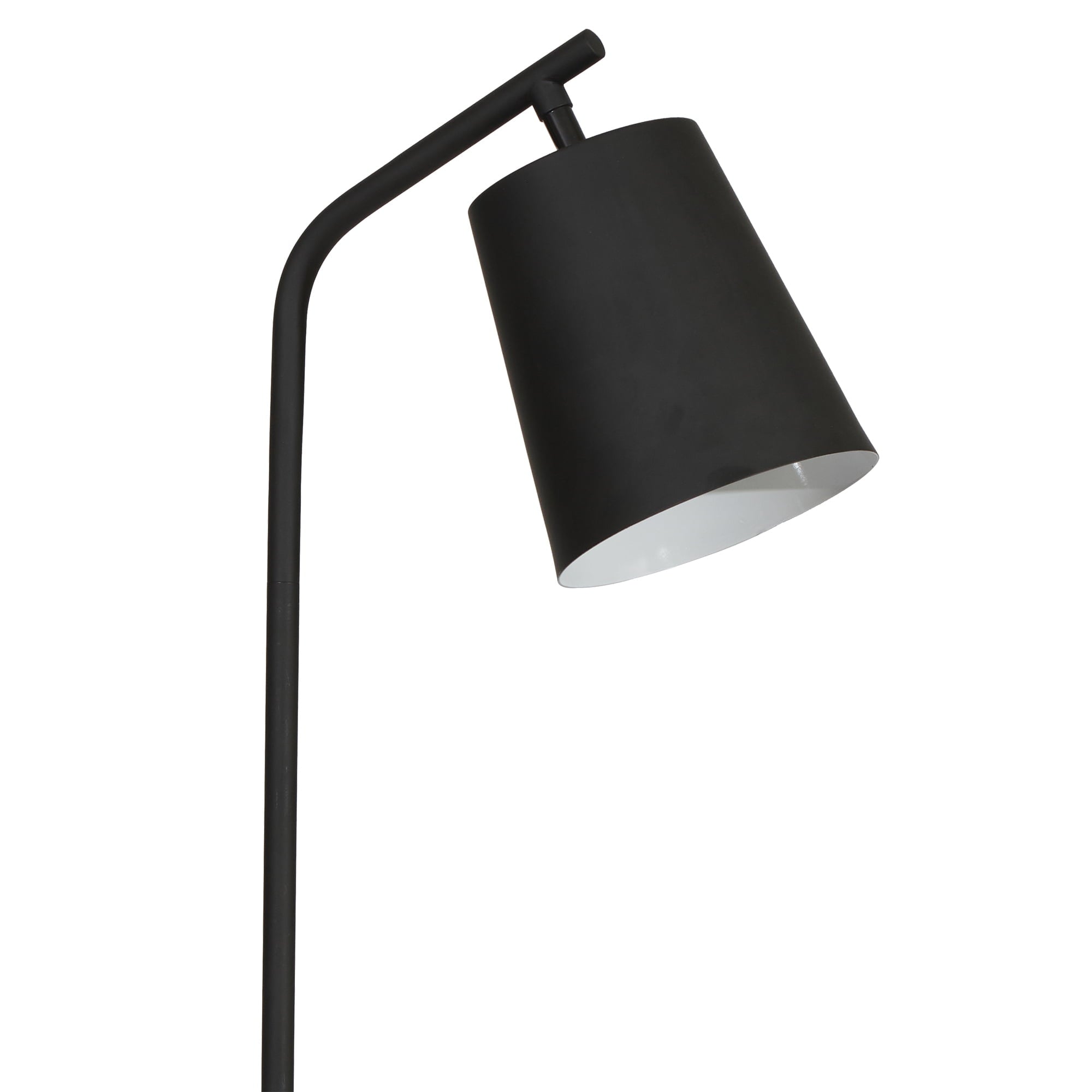 Cozylumi™ 65" Modern Adjustable Head Matte Black Floor Lamp with Black Conical