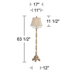 Cozylumi™ Duval Country Cottage Floor Lamp 63 1/2" Tall Distressed Faux Wood
