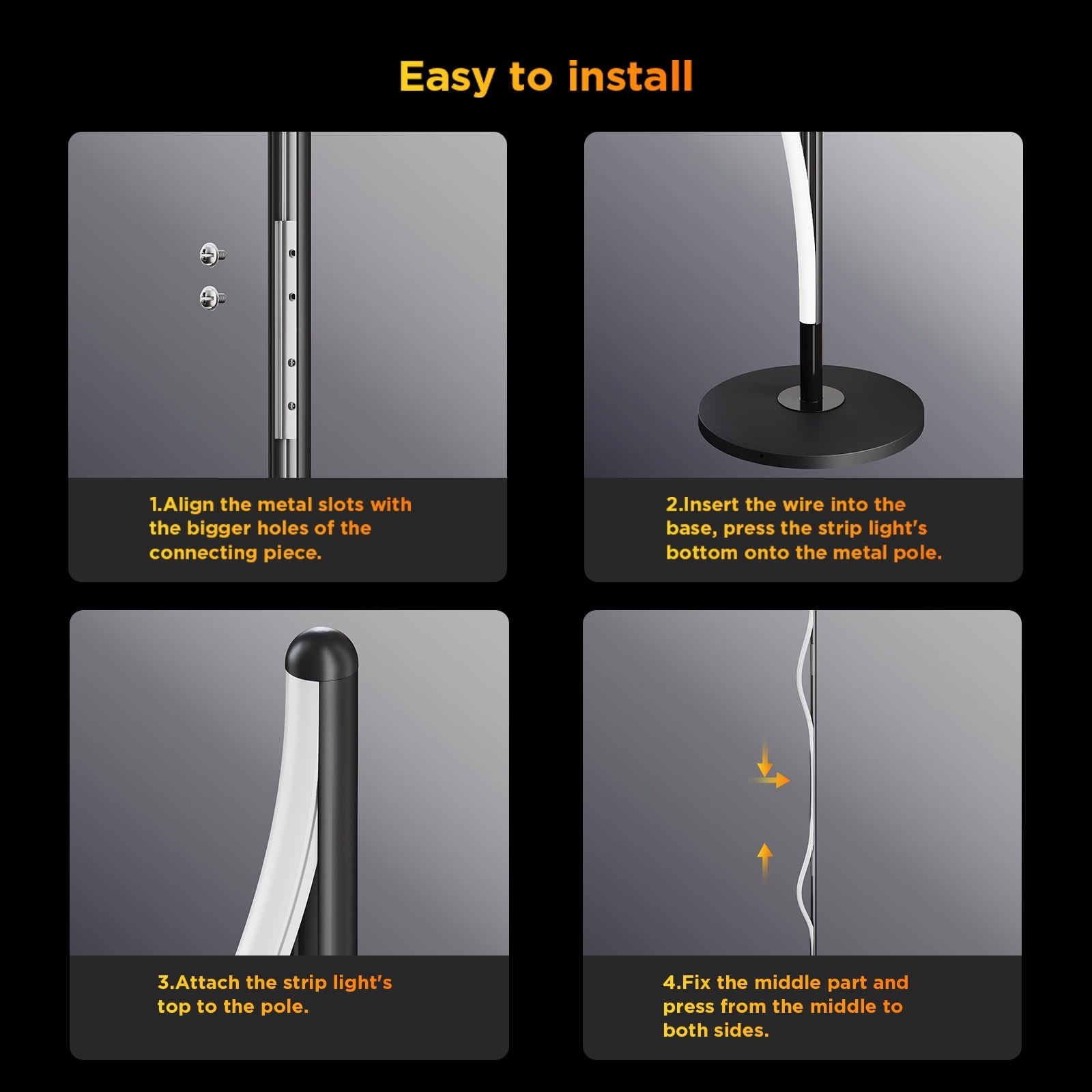 Cozylumi™ Govee Smart RGBICW Floor Lamp