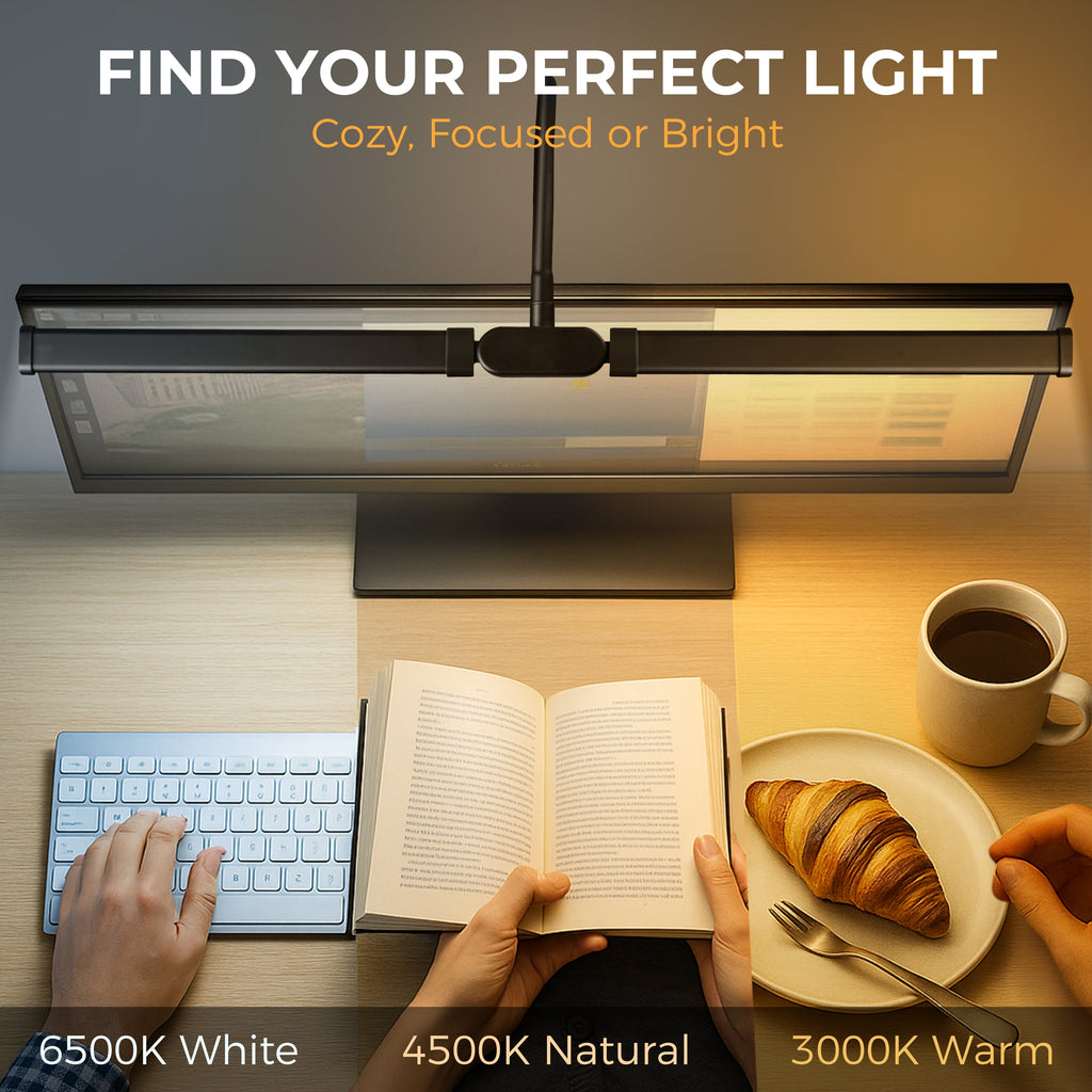 Cozylumi™ Coliware LED Desk Lamp for Office Home, Eye Caring Architect Lamp with Clamp