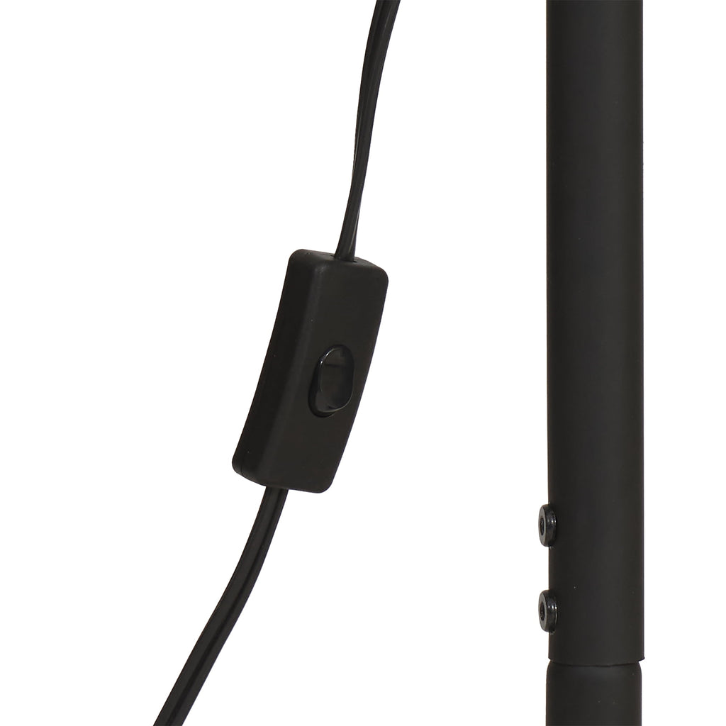 Cozylumi™ 65" Modern Adjustable Head Matte Black Floor Lamp with Black Conical