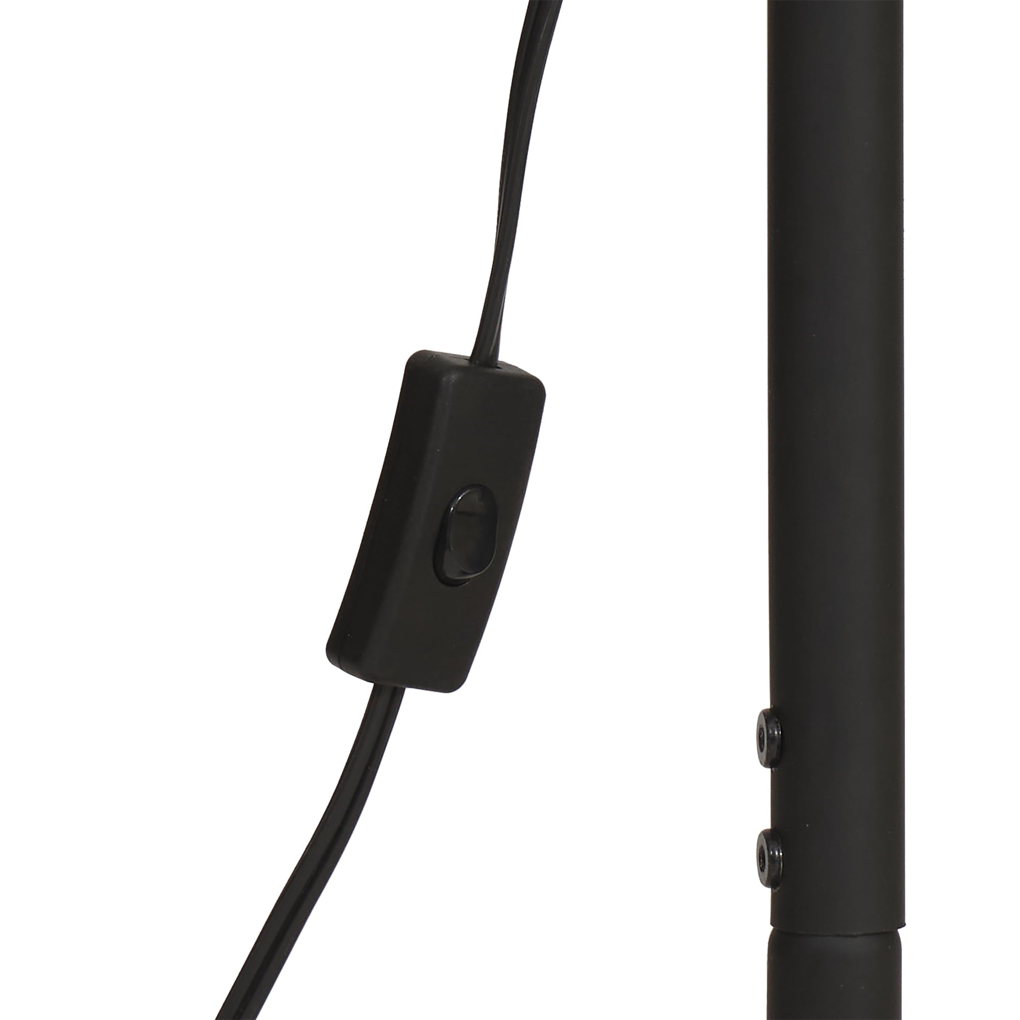Cozylumi™ 65" Modern Adjustable Head Matte Black Floor Lamp with Black Conical