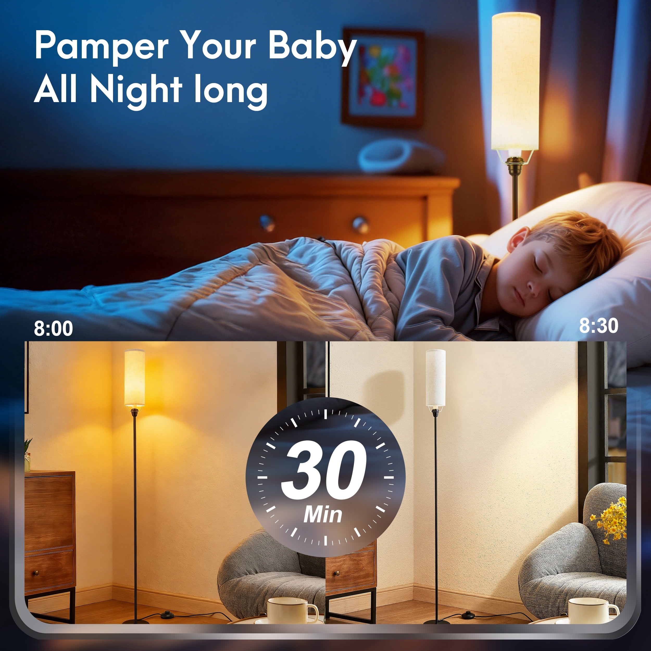 Cozylumi™ RELOIVE LED Floor Lamp,68.1 Dimmable Standing Tall Lamp with APP Control &