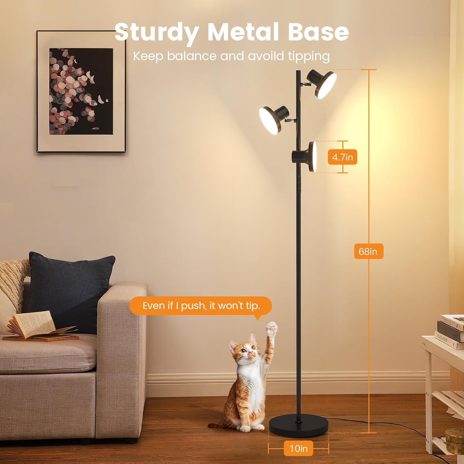 Cozylumi™ BedLuxury Tree Floor Lamp With Remote & Touch Control - 3 Lights, Modern