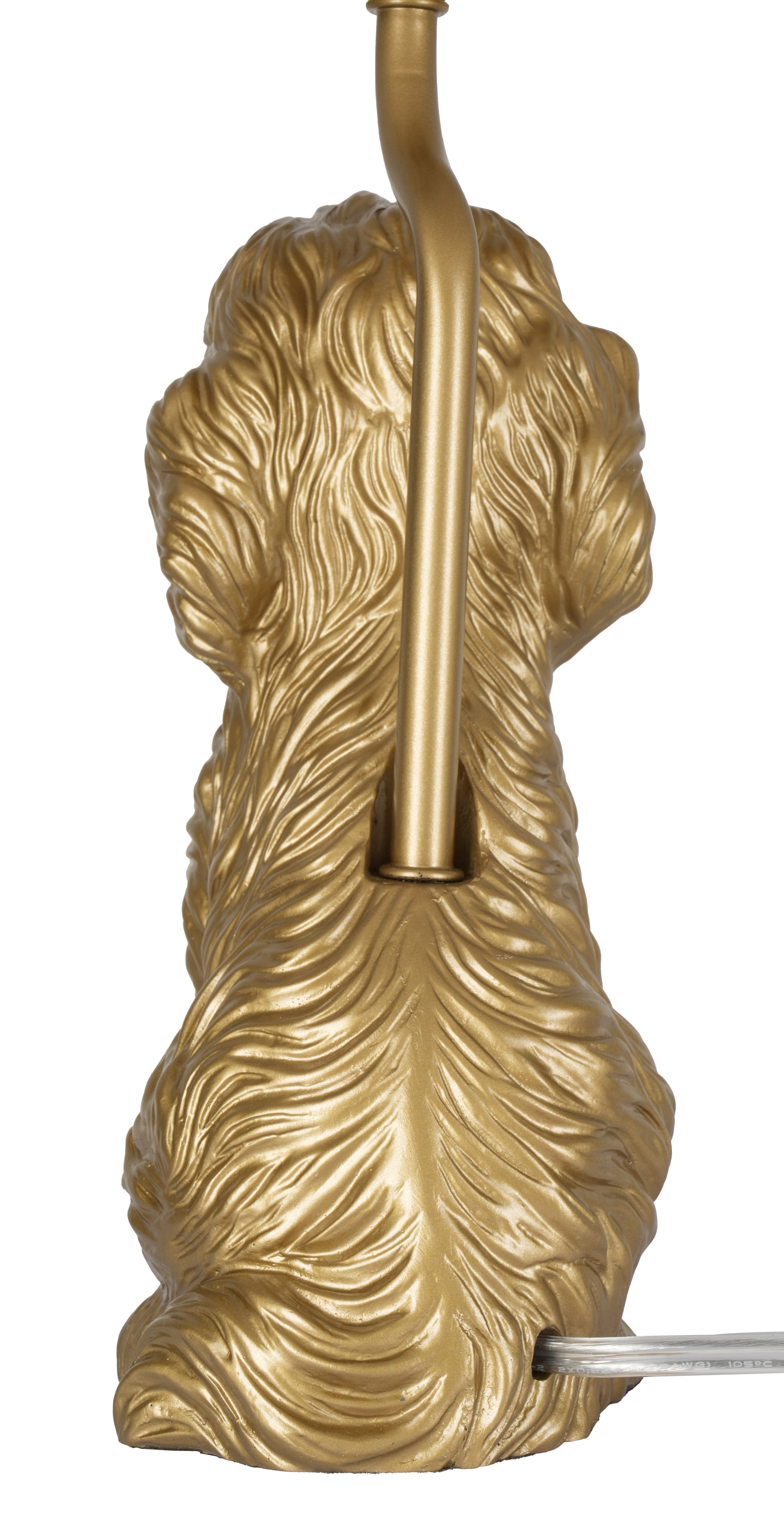 Cozylumi™ Catalina Lighting Golden Doodle Table Lamp with Painted Gold Finish and