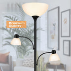 Cozylumi™ Floor Lamps for Living Room, Floor Lamp with 8W Adjustable Reading Lights
