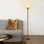 Cozylumi™ HonoDing 72-inch Floor Lamp with Frosted White Glass Shade in Vintage Art