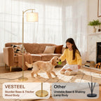 Cozylumi™ Vesteel Floor Lamp, Standing Lamp with 3 Color Temperatures & Lampshade, Arch