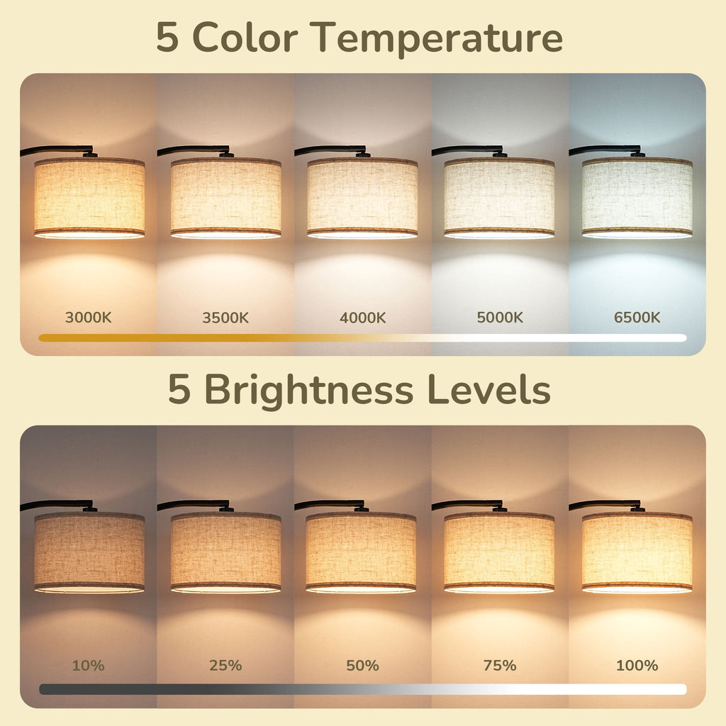 Cozylumi™ DEWENWILS 63.4in Modern Floor Lamps with Remote for Living Room, Adjustable