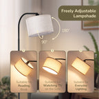 Cozylumi™ DEWENWILS 63.4in Modern Floor Lamps with Remote for Living Room, Adjustable