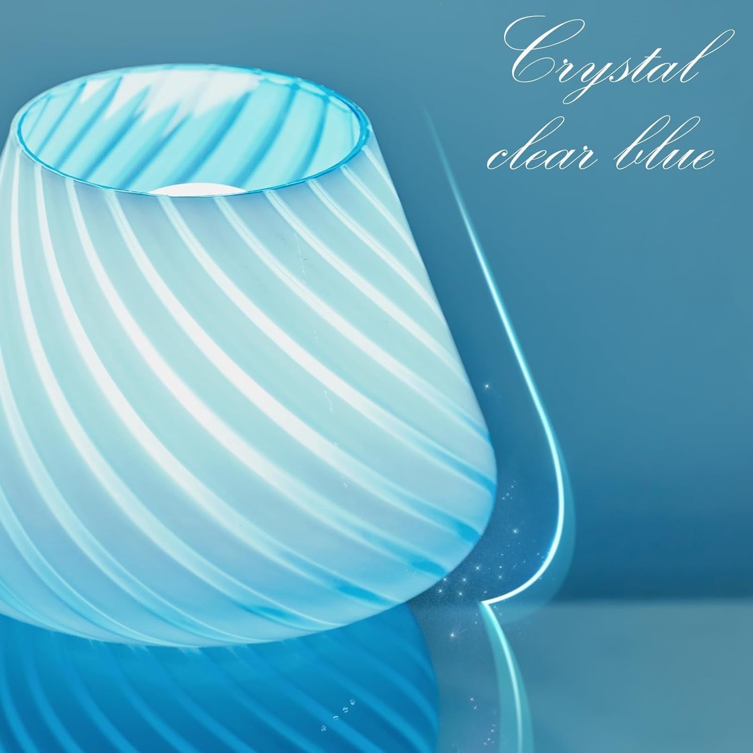 Cozylumi™ Mushroom Lamp Set of 2, Small Bedside Lamp with Striped Glass, Nightstand