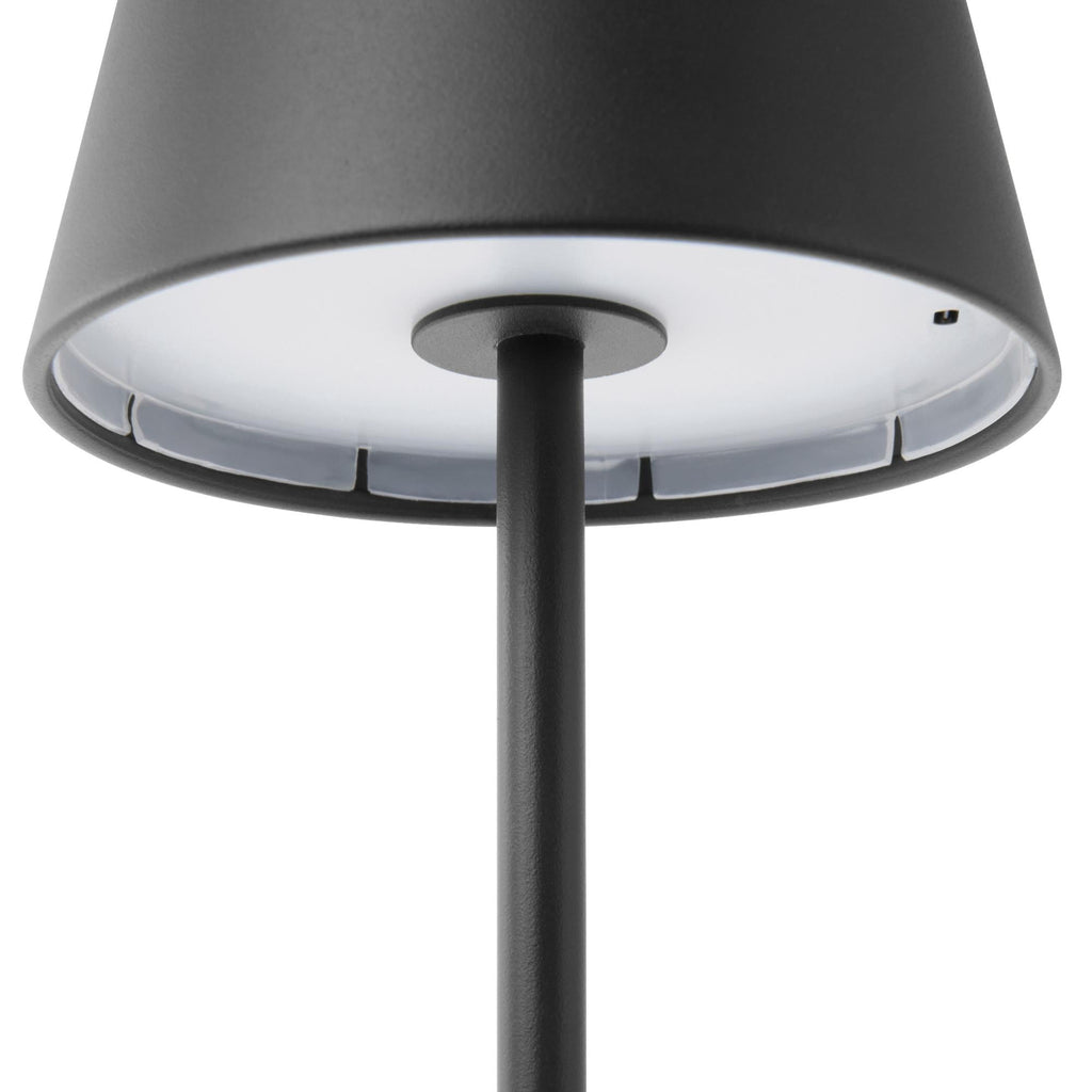 Cozylumi™ 14 Inch Rechargeable Color-Changing Table Lamp, Black, Indoor/Outdoor