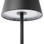 Cozylumi™ 14 Inch Rechargeable Color-Changing Table Lamp, Black, Indoor/Outdoor