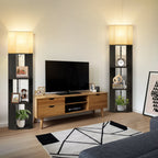Cozylumi™ Floor Lamp with Shelves, Standing Lamp with 3 Color Temperature LED Bulb for