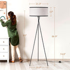 Cozylumi™ 66.9in Tripod Floor Lamps with Remote, Includes RGB Light Bulb, LED Modern