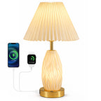 Cozylumi™ GVDV HOME 17.5" Table Lamp with USB A&C Ports and Night Light, Touch Control