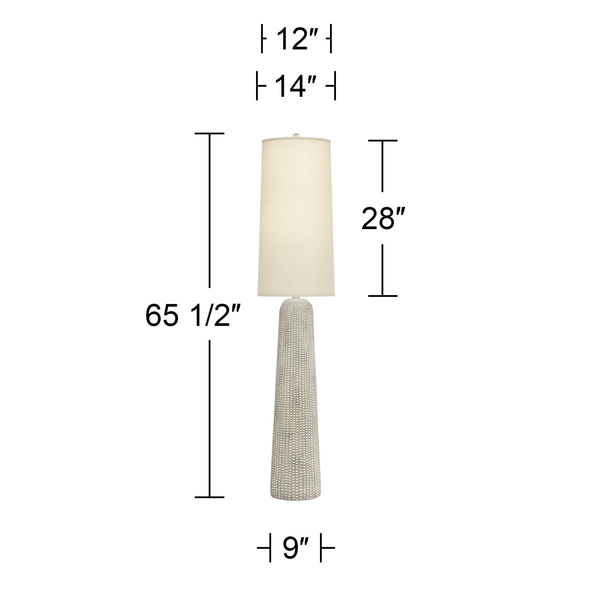 Cozylumi™ Leisa Mid Century Modern Southwest 64 1/2" Tall Standing Floor Lamp Foot