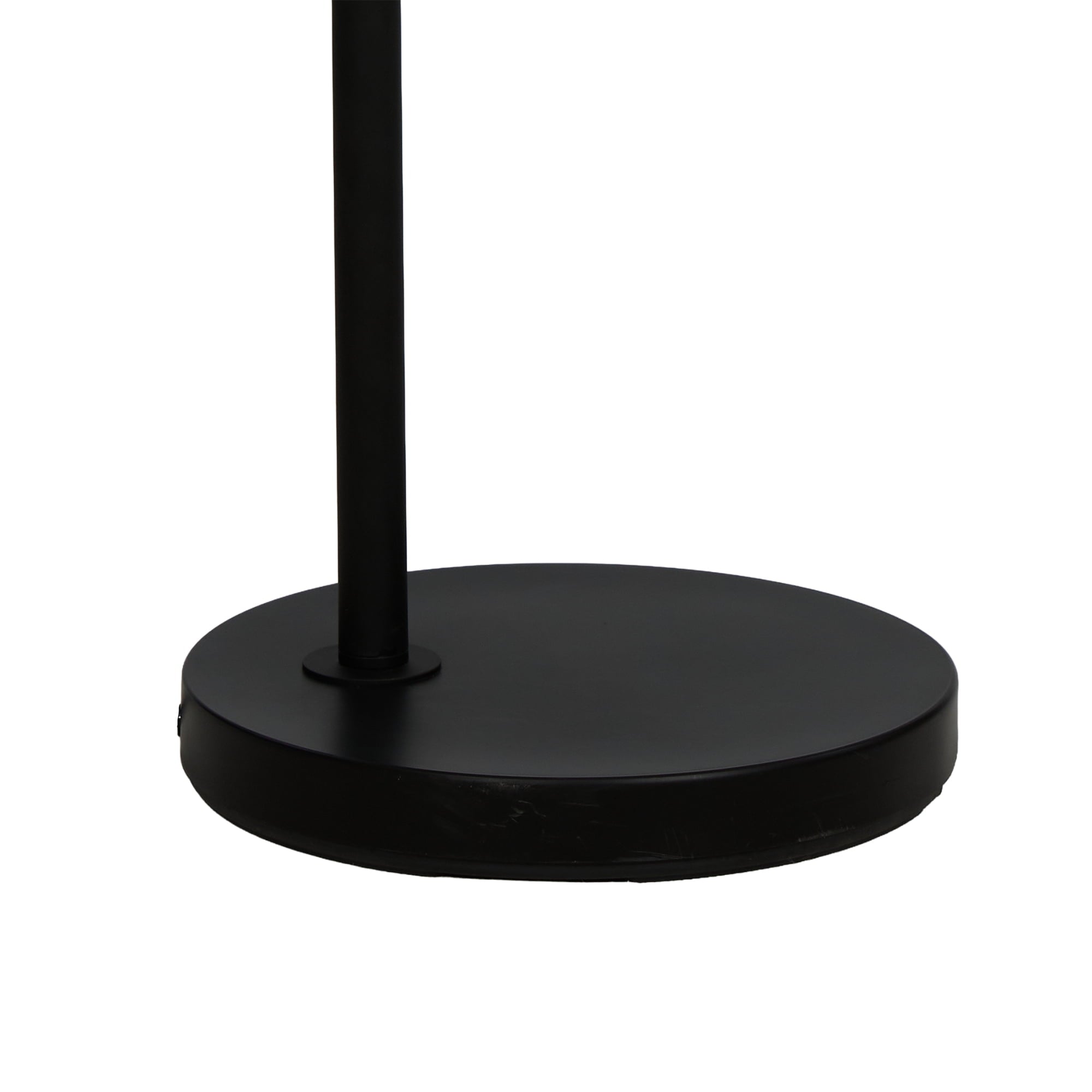 Cozylumi™ 62 in Black Metal Angled Downbridge Floor Lamp with White Linen Shade