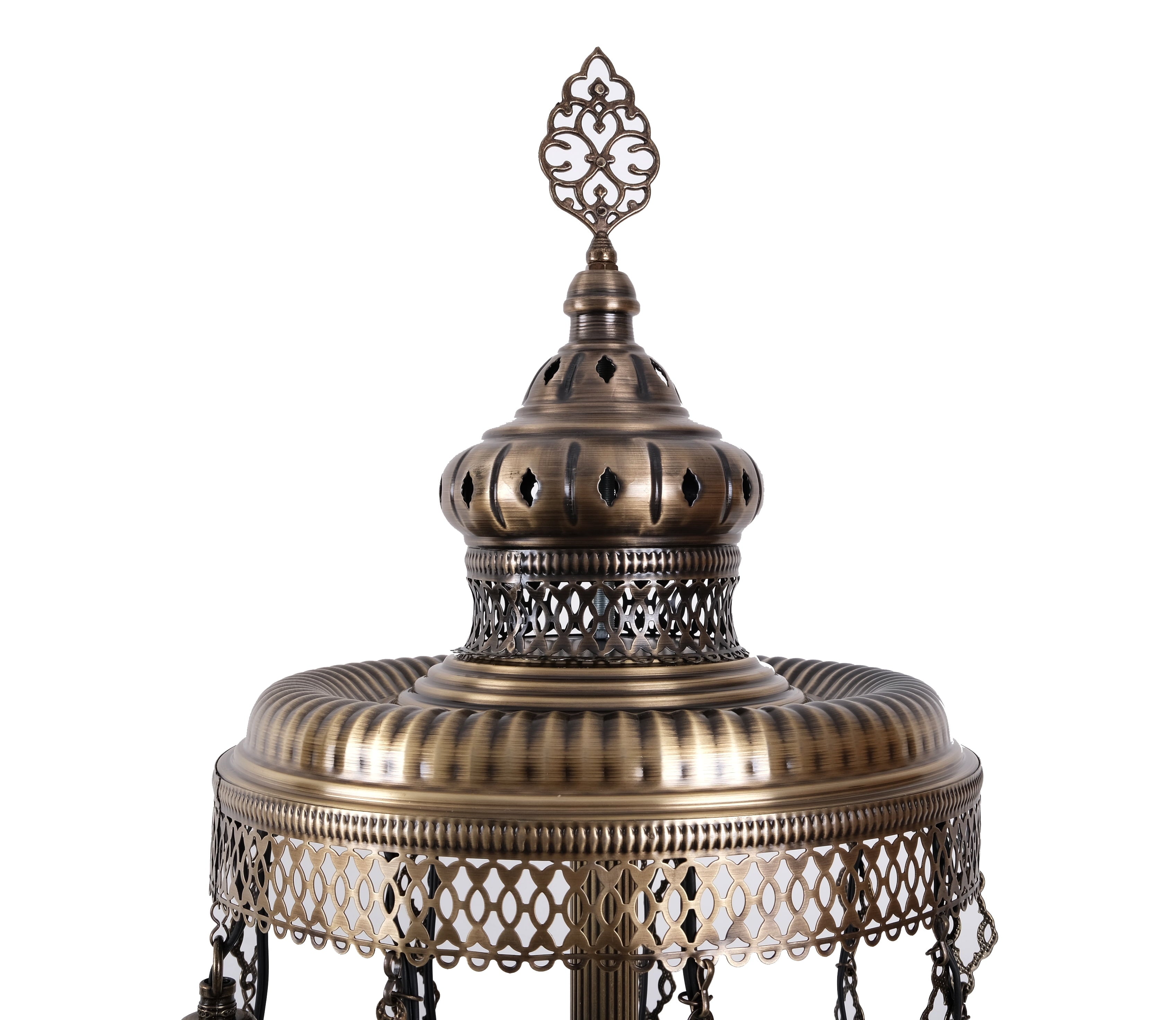 Cozylumi™ Asylove Turkish Lamp 9 Globe Mosaic Floor Lamp, Mosaic Standing Lamp 9 Globe