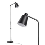 Cozylumi™ 59" Black Modern Floor Lamps for Living Room, Adjustable Lampshade, Metal