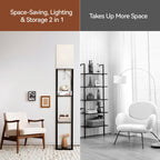 Cozylumi™ 63'' Floor Lamps with Shelves, Home Standing Lamp, Include 1000 Lumens
