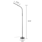 Cozylumi™ 71 in LED Floor Lamp, Adjustable Brightness, 4 Color Temperatures, Black, for