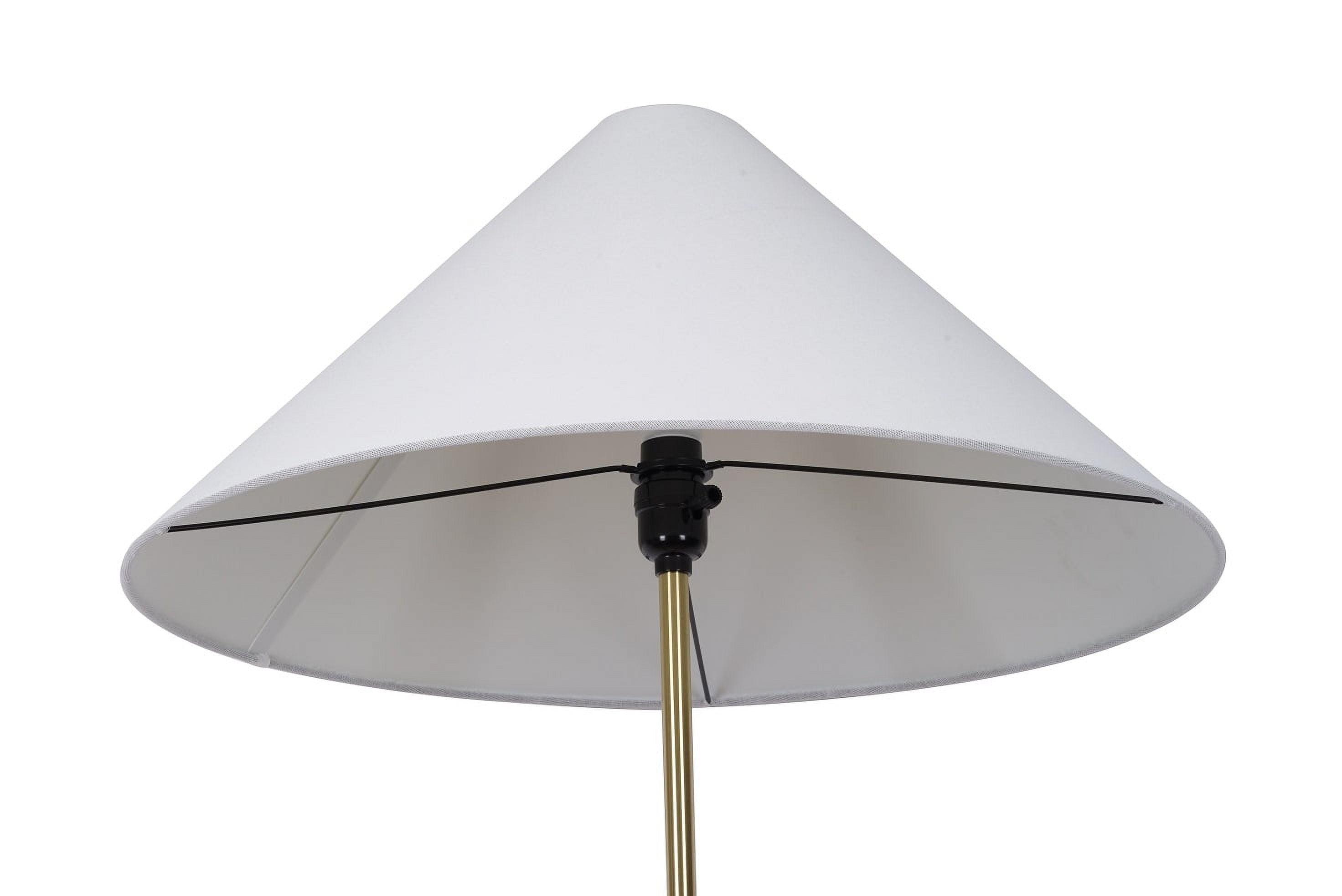 Cozylumi™ My Texas House 64'' Floor Lamp with White Fabric Empire Shade Transitional
