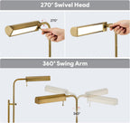 Cozylumi™ Lumadin 52/72 Modern Adjustable 1-Light Modern Adjustable Brass Floor Lamp