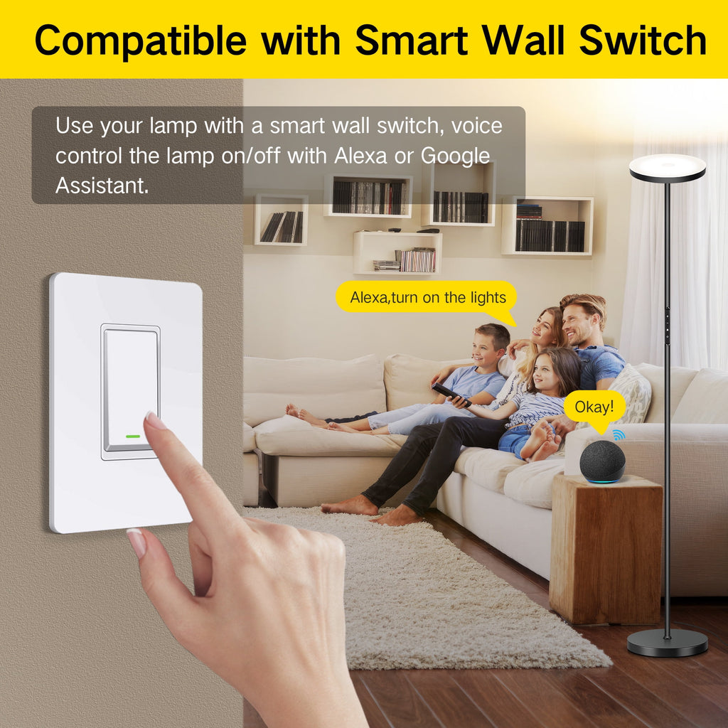 Cozylumi™ Floor Lamp with Remote, Super Bright Standing Lamp, 4 Color Temperature