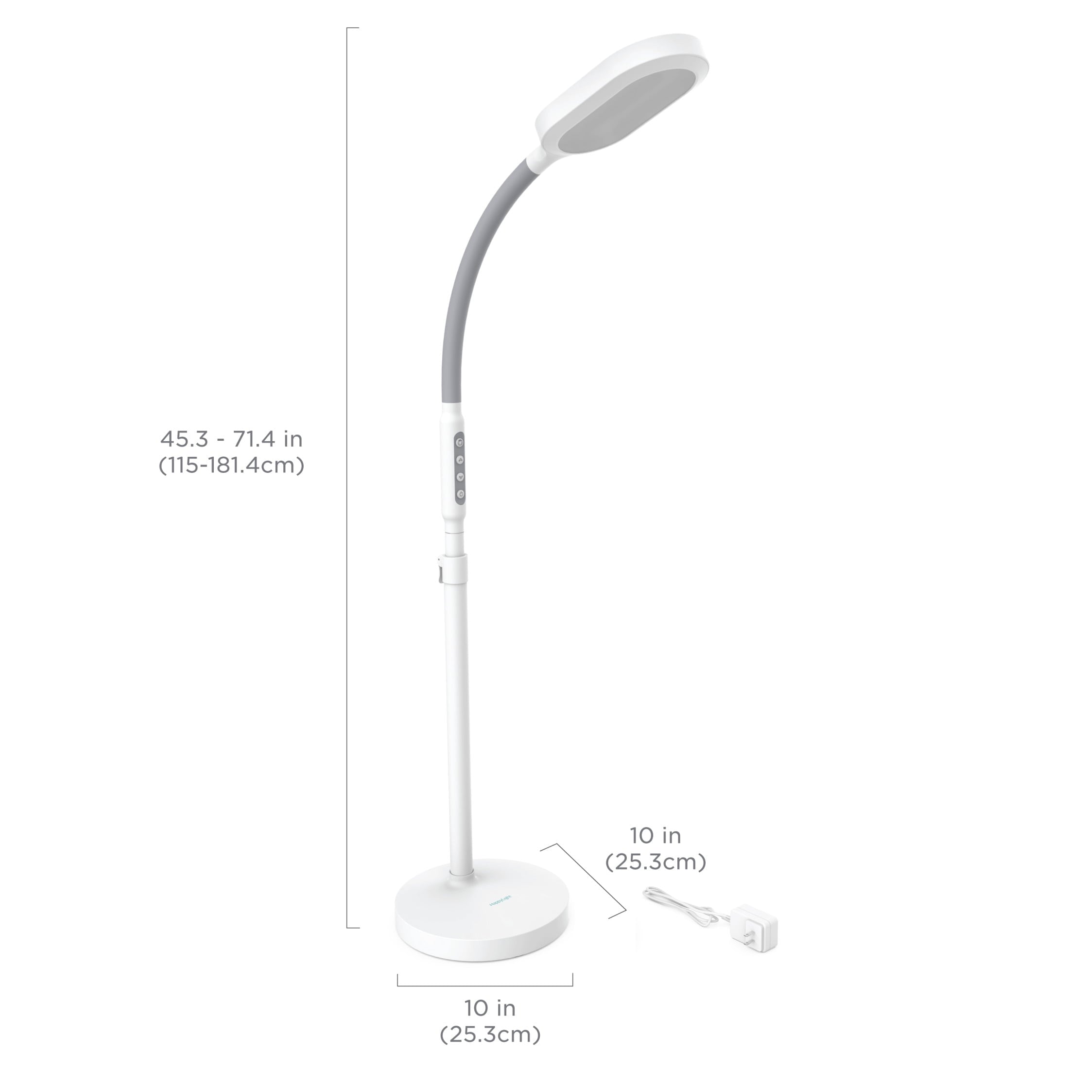 Cozylumi™ Verilux HappyLight Duo 2-in-1 Light Therapy & Floor Lamp White VT39WW1