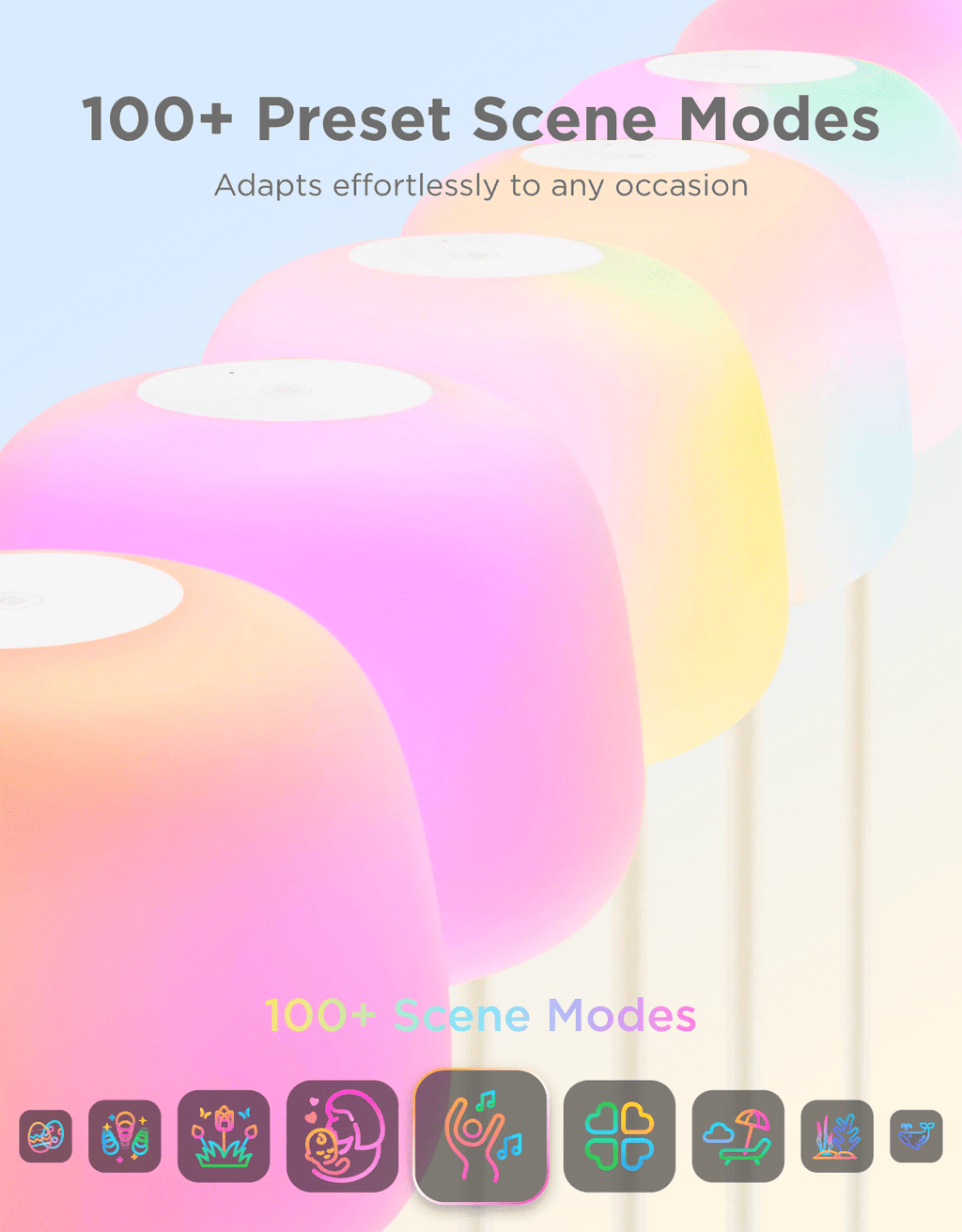Cozylumi™ Govee Lantern Floor Lamp, Halo Gradient RGBIC Smart Corner Lamp with