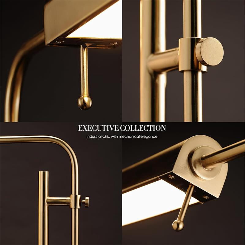 Cozylumi™ Lumadin 52/72 Modern Adjustable 1-Light Modern Adjustable Brass Floor Lamp