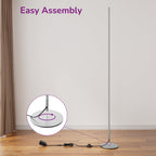 Cozylumi™ Modern LED Corner Floor Lamp Set of 2 with 2 Remote for Living Room