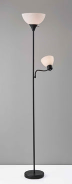 Cozylumi™ 72 in Black Combo Floor Lamp with Adjustable Reading Lamp