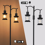 Cozylumi™ 63" Modern Floor Lamps with Stepless Dimming, 2 Light Glass Floor Lamps for