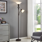 Cozylumi™ Floor Lamp for Living Room, LED Standing Reading Light for Bedroom with Glass