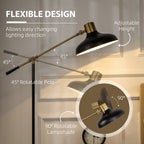 Cozylumi™ HOMCOM Adjustable Floor Lamps for Living Room, Standing Lamp for Bedroom with
