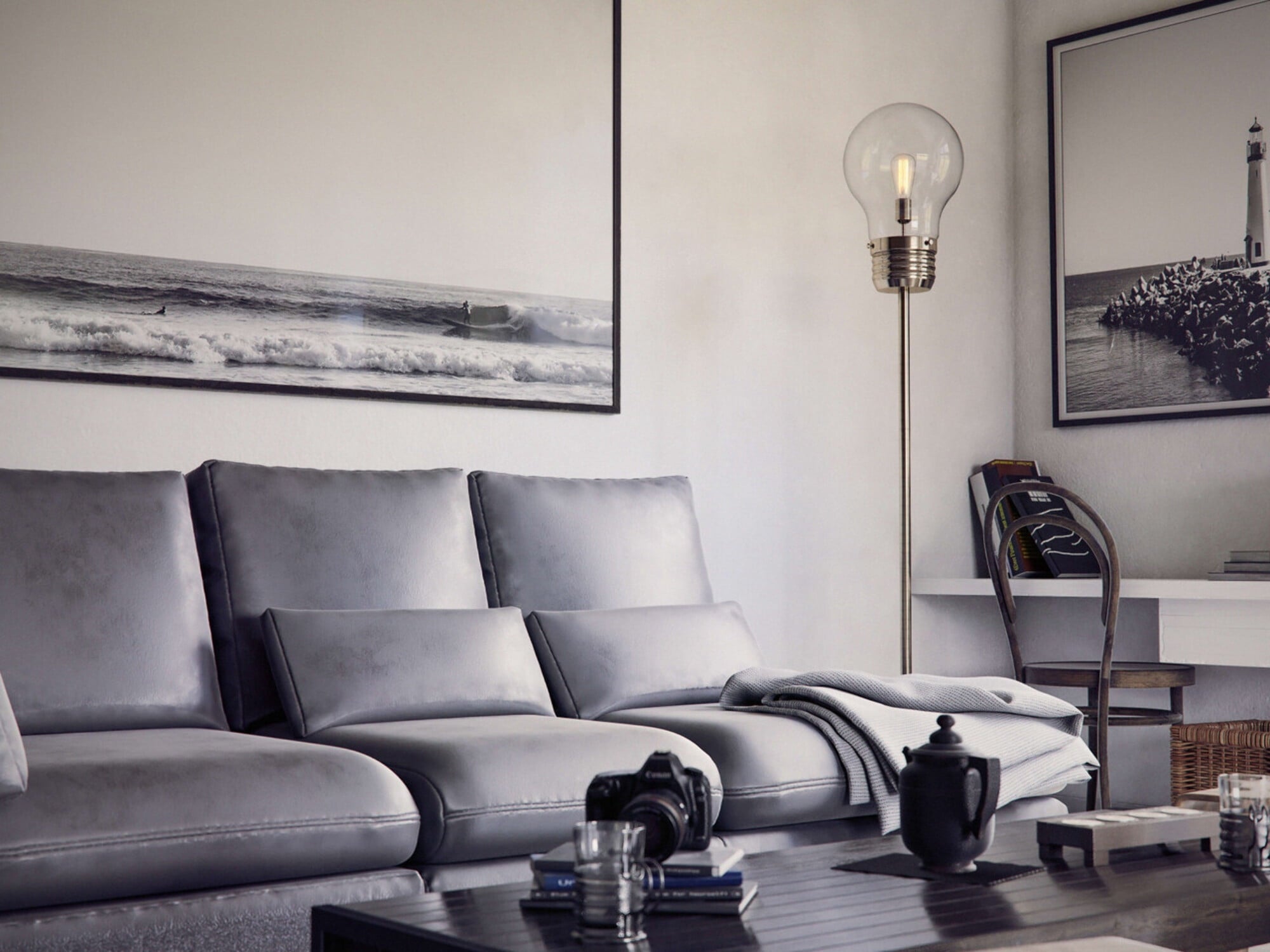 Cozylumi™ Edison 71.5'' LED Floor Lamp with Clear Glass Novelty Shade Modern Floor