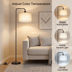 Cozylumi™ VOLIVO Floor Lamp, 63 Tall Standing Lamp with Foot Switch,3 Color